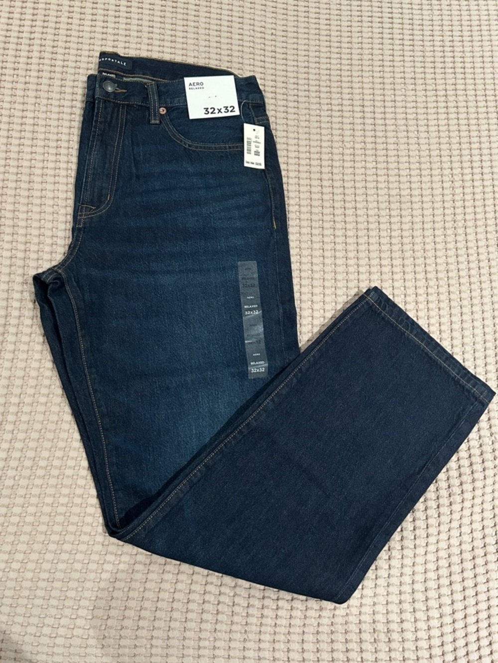 Aéropostale Relaxed Straight Leg Jeans Dark Wash 32x32 Classic Denim - Picture 5 of 5